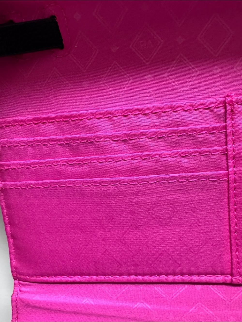 Vera Bradley Navy Wallet with Pink Accent Flamingo Detail - Picture 7 of 11
